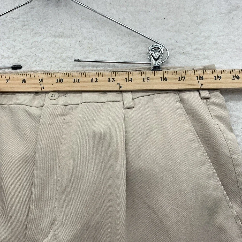Nike Golf Chino Pants‎ Mens 38x32 Mid Rise Pleated Khaki Sports Dry Wicking Dad